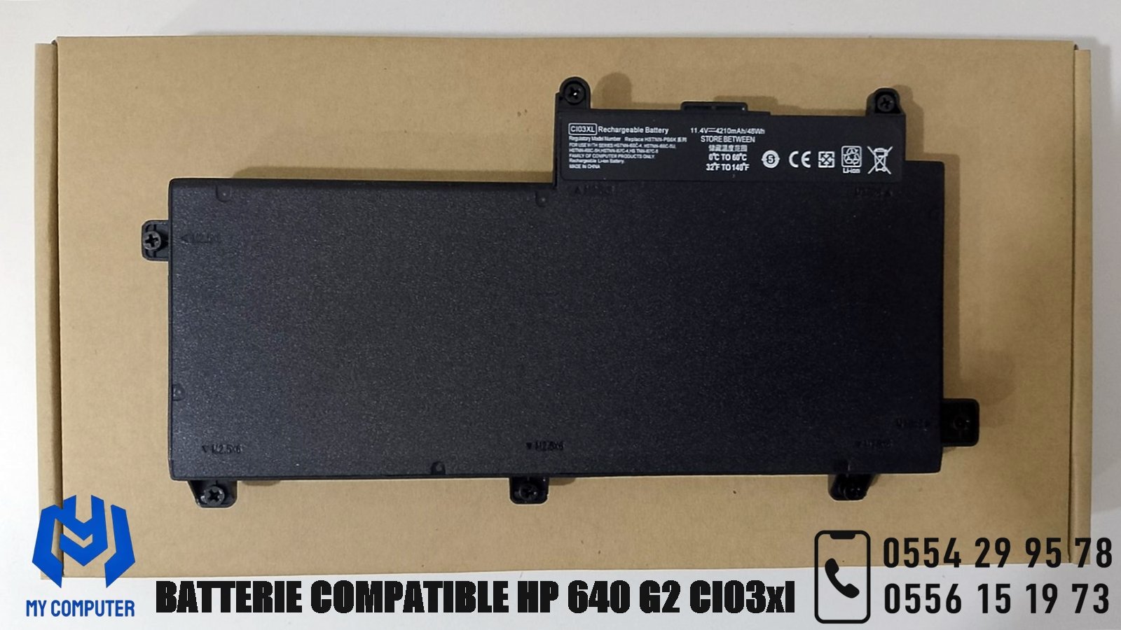 Batterie Compatible pour HP ProBook 640 G2 – Type CI03XL