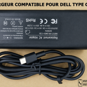 🔌 CHARGEUR DELL USB-C 65W – 20V ⎓ 3.25A