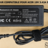 🔌 Chargeur ACER 19V 3.42A – 65W – 5.5×1.7mm