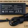 🔌 Chargeur Compatible HP – 19V / 3.5A – 7.4×5.0mm