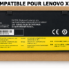 🔋 Batterie Compatible Lenovo ThinkPad X240 / X250 – 68+ | 56Wh