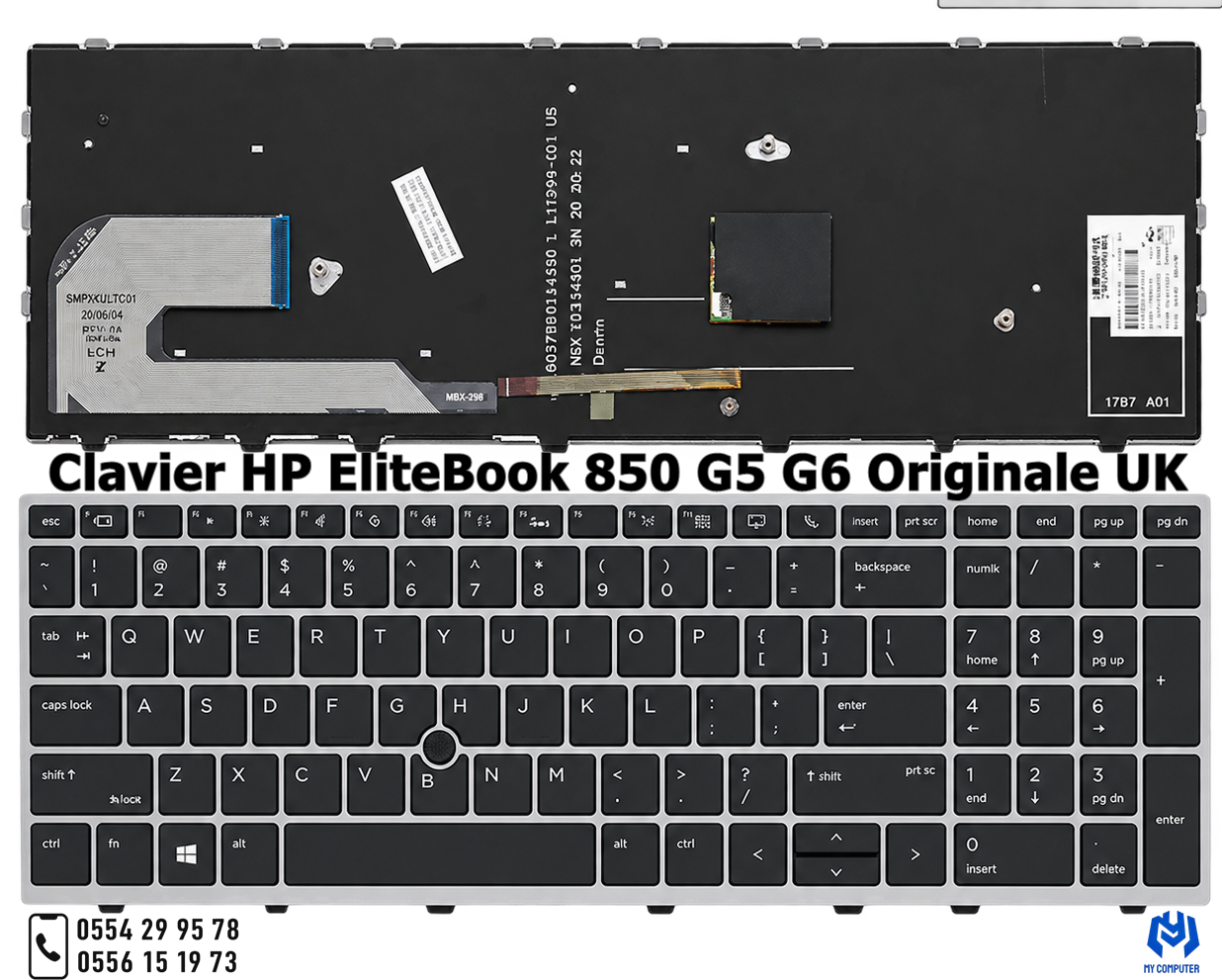 Clavier HP EliteBook 840 G8, 840 G7, 740 G7 G8, Zbook 14 G7 G8, ZBook Firefly 14 G7 G8 (Version US & UK)