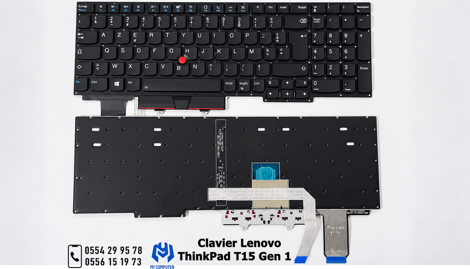 ⌨️ Clavier Lenovo ThinkPad T15 Gen 1 – AZERTY Français 🇫🇷